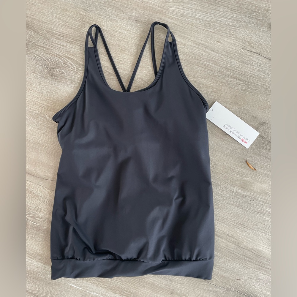 Tonic black strappy sports top